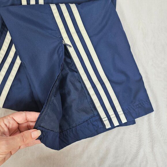 Adidas Navy Blue Athletic Pants with Zippered Ankle, Size Small - Picture 5 of 13